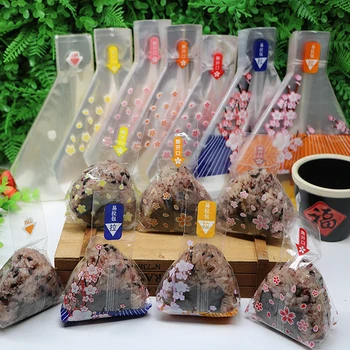 10шт Прекрасный Японский Треугольный Пакет Для Упаковки Рисовых Шариков Nori Onigiri Sushi Bag Упаковка Для Приготовления Суши Сумка Для Бенто Аксессуары