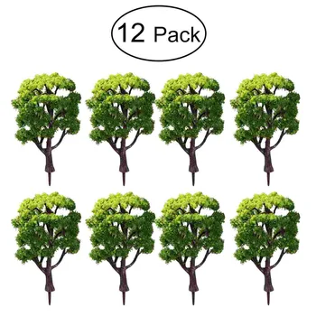 12 Моделей деревьев, модель дерева 1: 50, поезд, Деревья, Железнодорожный пейзаж, Архитектура, Деревья для декораций своими руками, пейзаж, натуральный зеленый