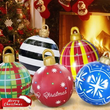 1шт 60 см Рождественские украшения Красочные Воздушные шары для развлечения на открытом воздухе Надувные игрушки Шары Ремесла Рождественские украшения