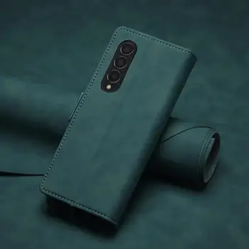 2023 Кожаный Чехол-Бумажник Для Samsung Galaxy Z Fold 4 3 Fold3 Fold4 5G 2022 Роскошный Держатель Для Карт, Сумка Для Телефона, Магнитная Флип-Книжка Etui