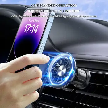 5-цветной Магнитный держатель для телефона, совместимый с автомобильным креплением для iPhone, автомобильный зажим для воздухоотвода, крепление для мобильного телефона с GPS, кронштейн для телефона X1W9