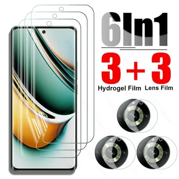 6в1 Мягкая Гидрогелевая Пленка Для Защиты Экрана Чехол Для Realme11 Realme 11 Pro Plus Pro + 5G Защитное Стекло Камеры Realmi 11 ProPlus