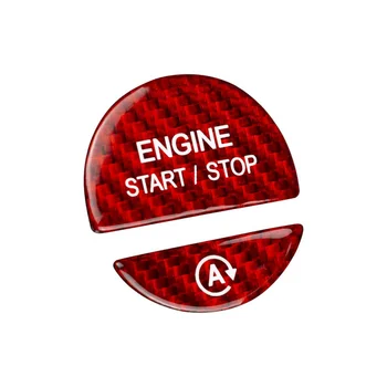 Автомобильные аксессуары Кнопка запуска и остановки двигателя Накладка Наклейка для Mercedes Benz C S Class W206 W223 2021 2022 + (красный)