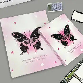 Альбомы для хранения фотографий Journal Diary Idol Star Kawaii Collect Book Butterfly A4 / A5 Binder Держатель фотокарточки Фотоальбом