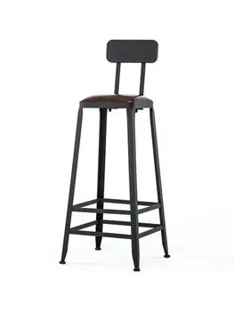 Барный стул, высокие табуреты, Кованая спинка для дома, барный стул, Столы и стулья, Современный минималистичный стульчик для кормления, барный стул для кормления
