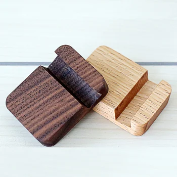 Буковый орех, простой настольный квадратный предмет для мобильного телефона, деревянный маленький подарок, который можно вырезать