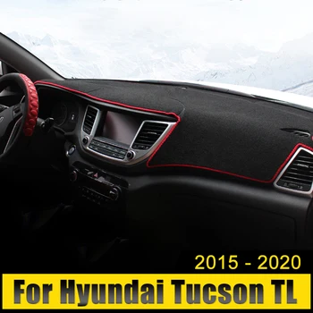 Для Hyundai Tucson TL 2015 2016 2017 2018 2019 2020, Приборная панель автомобиля, Световая панель, покрытие платформы для инструментов, Ковры, Аксессуары