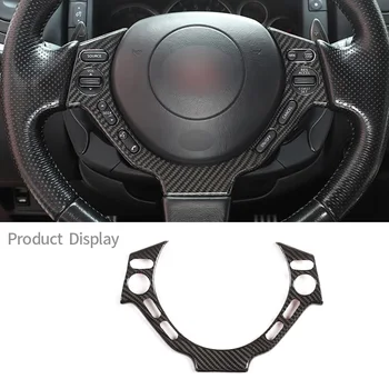 Для Nissan GTR R35 2008-2016 Отделка из настоящего углеродного волокна, Декоративная рамка кнопки рулевого колеса автомобиля, аксессуары для моделирования интерьера автомобиля