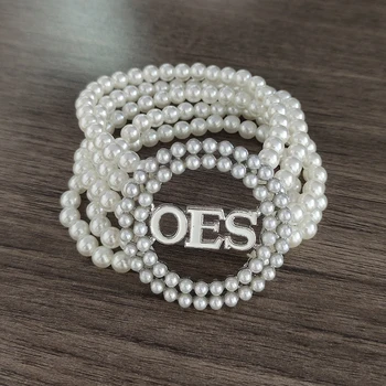 Женский многослойный ювелирный браслет OES с жемчугом, украшенный шипами,