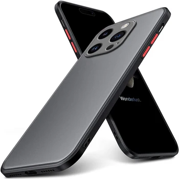 Матовый Силиконовый Чехол Для телефона с защитой от падения Для iPhone 15 Pro Max Case Camera Protect Fundas iPhone15 Plus iPhone15Pro 15Pro 15ProMax