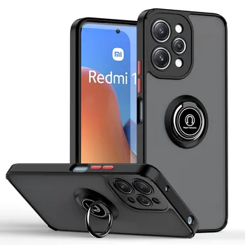 Мягкий Чехол для Xiaomi Redmi 12 Магнитный Автомобильный Держатель Для Кольца На Палец Чехол Xiaomi Redmi 12C Чемодан Redmi 10C/Redmi 10A/Redmi 9C