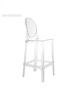 Прозрачная хрустальная спинка барного стула devil, скандинавский свет, роскошь, простые современные модные вставки, чистый красный призрачный барный стул