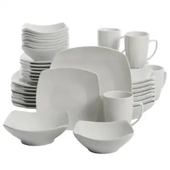 Расширенный набор посуды Gibson Home Everyday Square из 40 предметов