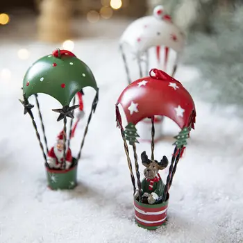 Рождественский воздушный шар, подвеска с парашютом, креативные украшения из кованого железа в скандинавском стиле, Рождественская елка, украшения для фестиваля