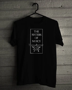 Совершенно Новая Хлопковая Черная футболка The Sisters Of Mercy в английском Роке, Размер S-3Xl, Футболка с круглым вырезом, Мужская Забавная Футболка Harajuku, Топ, Футболка