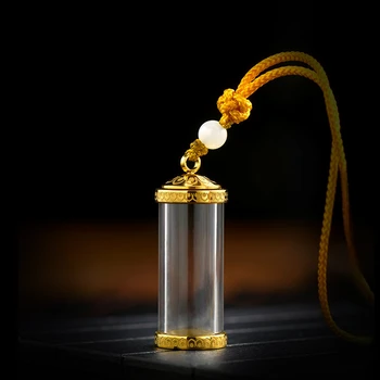Стеклянное ожерелье из флакона духов, флакон эфирного масла для ароматерапии 