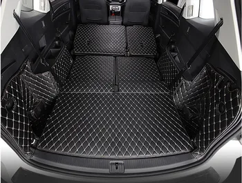 Хорошее качество! Специальные автомобильные коврики в багажник для Volkswagen Tiguan Allspace 7 мест 2023-2019 водонепроницаемые коврики в багажник, чехол для грузового лайнера